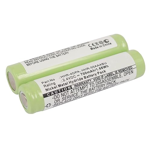 Compatible Cordless Phone Battery, Works with Panasonic KX-TGA820B Cordless Phone, (Ni-MH, 2.4V, 750 mAh) Ultra Hi-Capacity Battery
