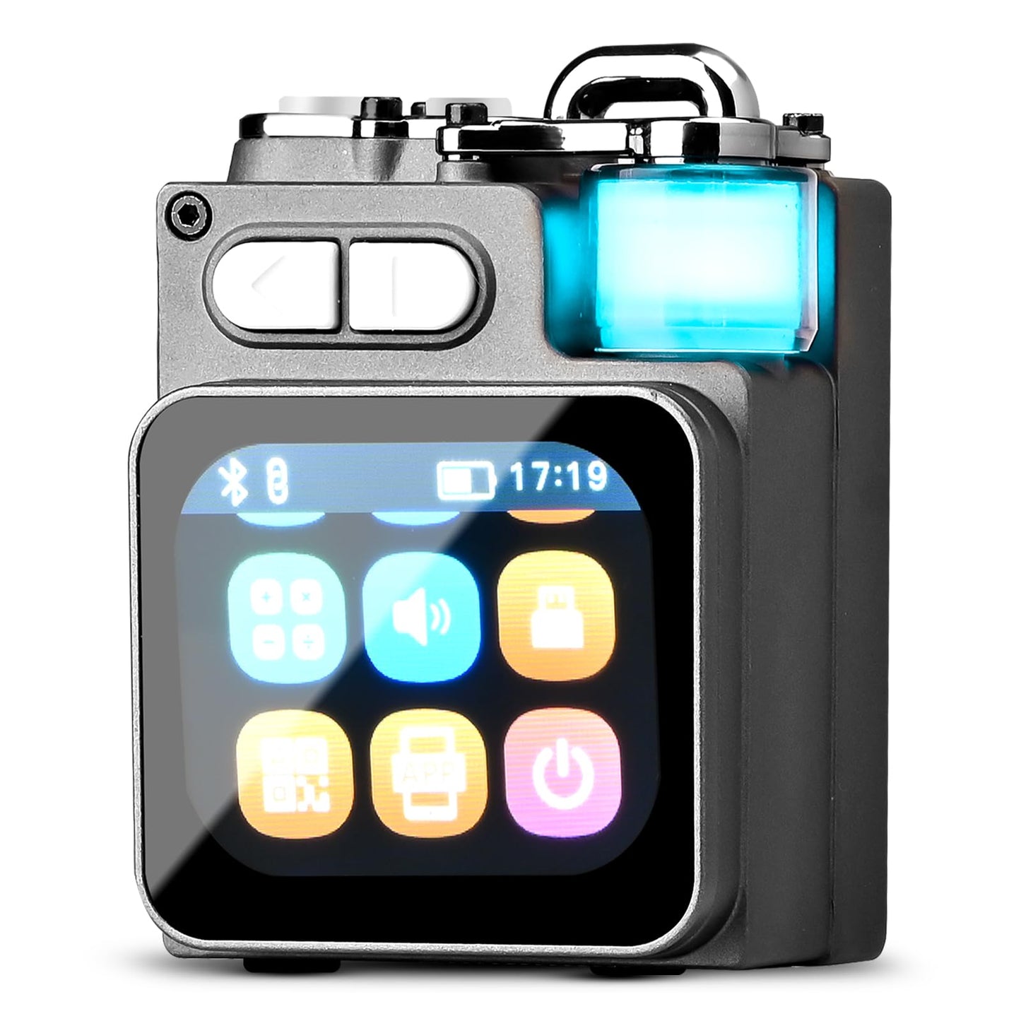 Mini Bluetooth Speaker, Smart Wireless Portable Speaker with Touchscreen, Loud HD Sound, LED Lights, BT5.4, All In One Small Audio