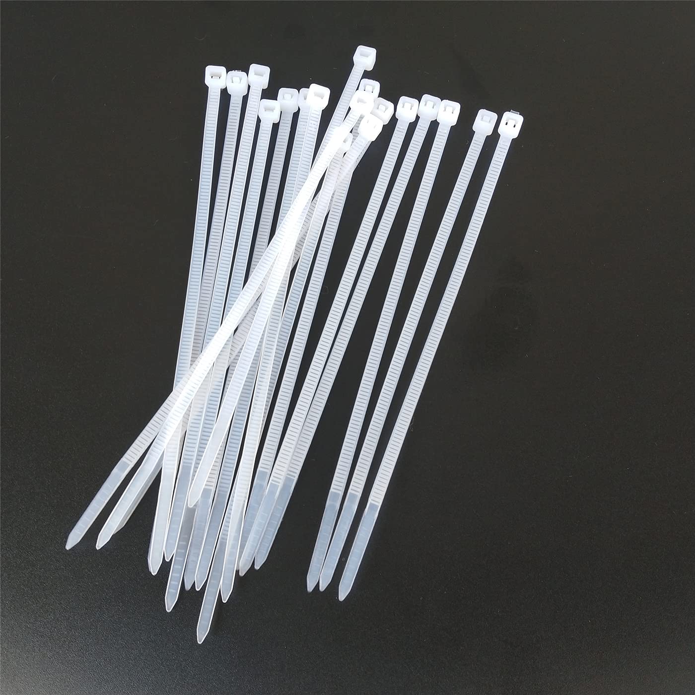 1000 pcs 6 inch Cable Zip Ties Heavy Duty, Premium Plastic Wire Ties with 18 LBS Tensile Strength, UV Resistant Cable Ties, Self-Locking White Nylon