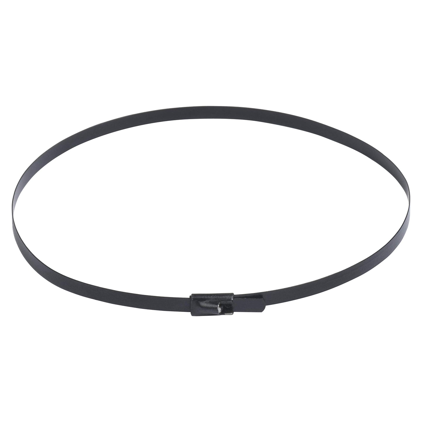 12" Supreme Black Polyester Coated 316 Stainless Steel Cable Zip Ties, 150 lb, (100 Piece)