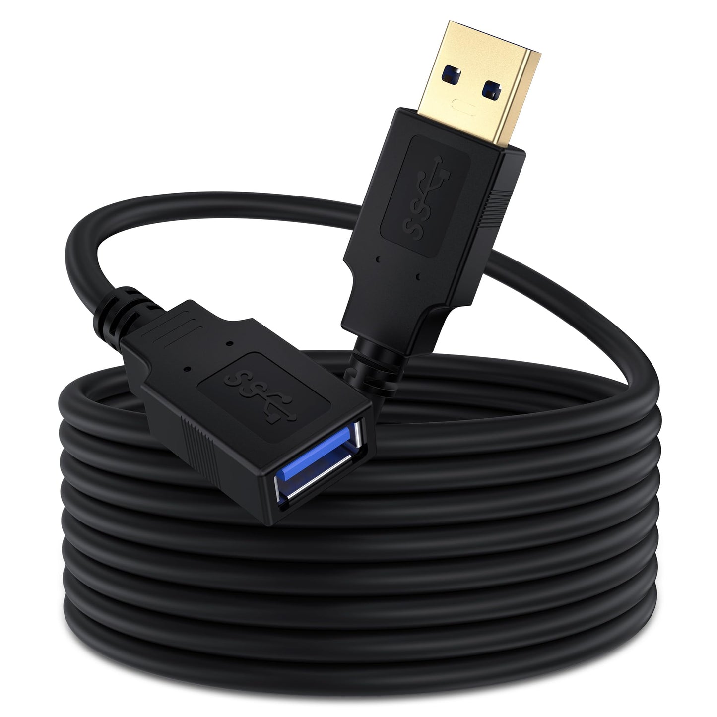 Qxcynsef USB 3.0 Extension Cable 15 FT,5Gbps High Speed Data Transfer Extra Long A Male to A Female Connector for PC,Computers, Printer, External HDD