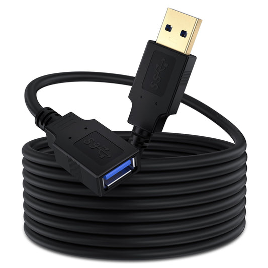 Qxcynsef USB 3.0 Extension Cable 15 FT,5Gbps High Speed Data Transfer Extra Long A Male to A Female Connector for PC,Computers, Printer, External HDD