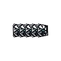 Apevia AF58S-BK 80mm 4pin Molex + 3pin Motherboard Silent Black Case Fan - Connect to Power Supply or Motherboard (5-pk)