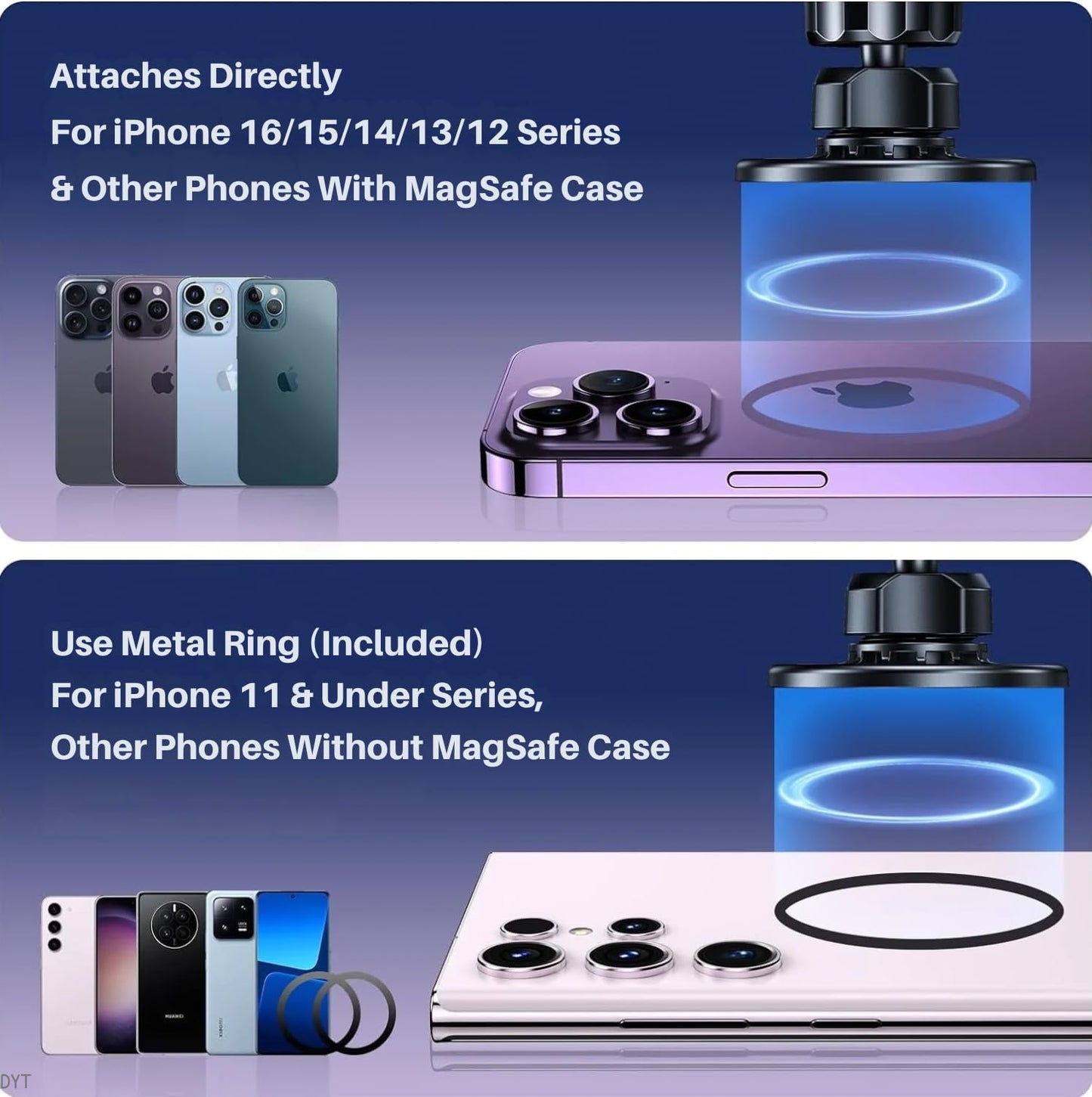 Phone Holders for Your Car Magsafe car Mount?20 Super Magnets? Magnetic Phone Holder for Car?360° Rotation? Hands Free Car Phone Holder Fit iPhone 15