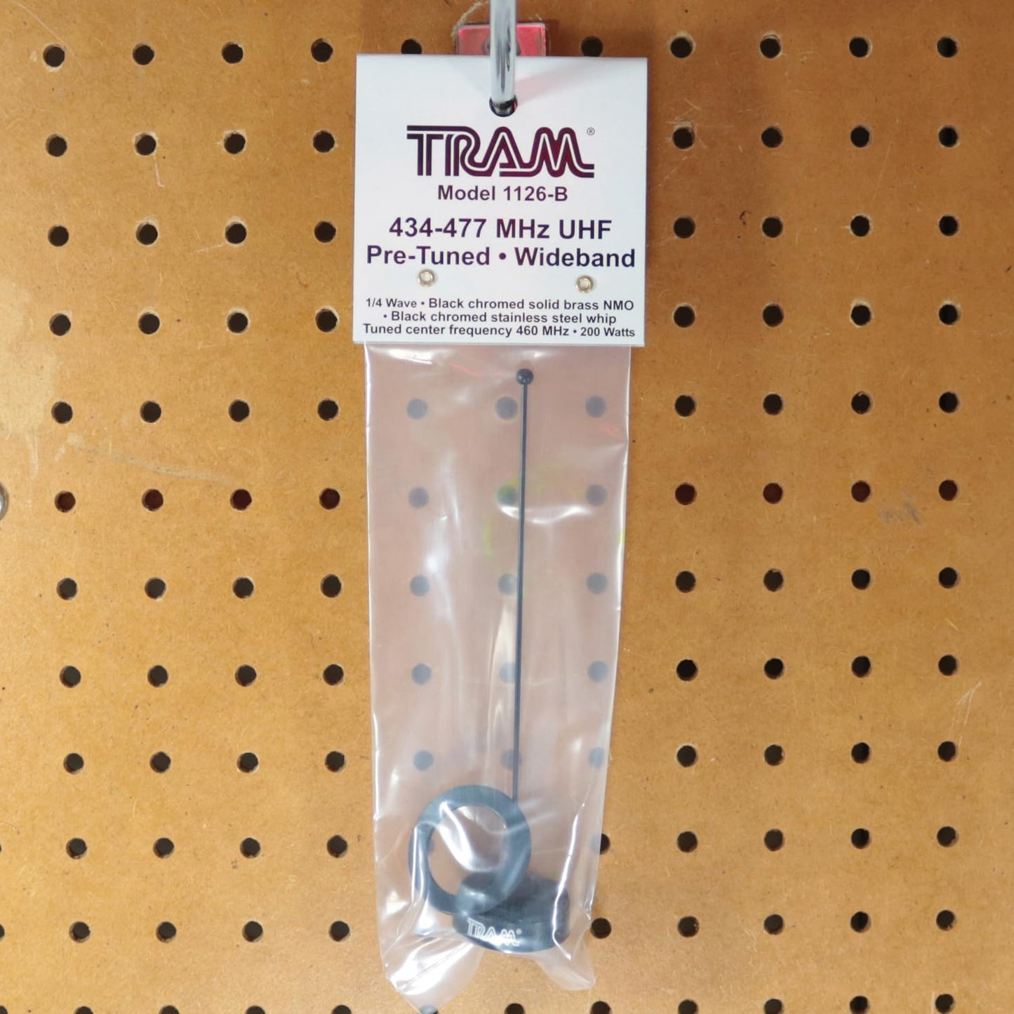Tram® 200-Watt Pretuned 410 MHz to 490 MHz Black-Nut-Type Quarter-Wave Antenna with NMO Mounting