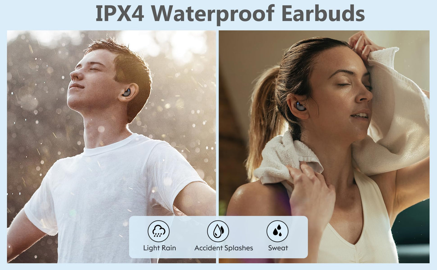 Nsiucion Wireless Sleep Earbuds, Comfortable Invisible Mini Sleeping Headphones for Side Sleepers, Noise Cancelling IPX4 Waterproof Bluetooth 5.3