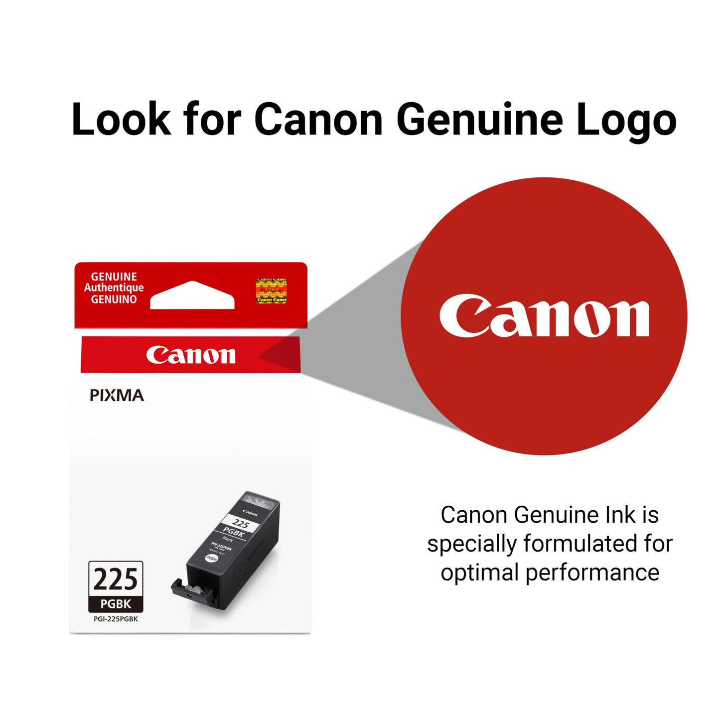 Canon PGI-225 Genuine Black Ink Tank, Compatible with iP4820, MG5220, MG5120, MG8120, MG6120, MX882, iX6520, iP4920, MG5320, MG6220, MG8220, and MX892