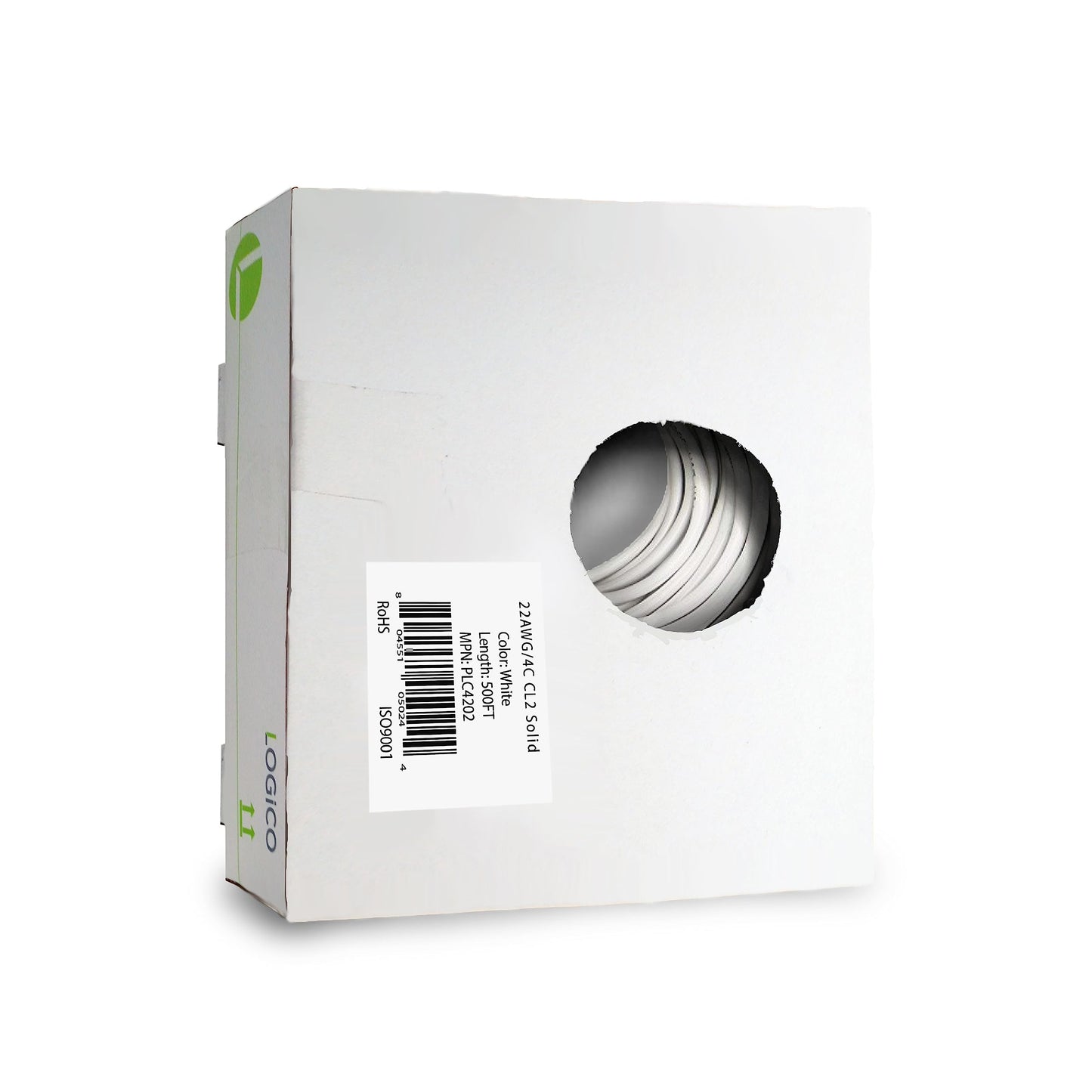 Best 500ft 22/4 Unshielded CCA Security Alarm Control Wire Solid PVC Jacket White