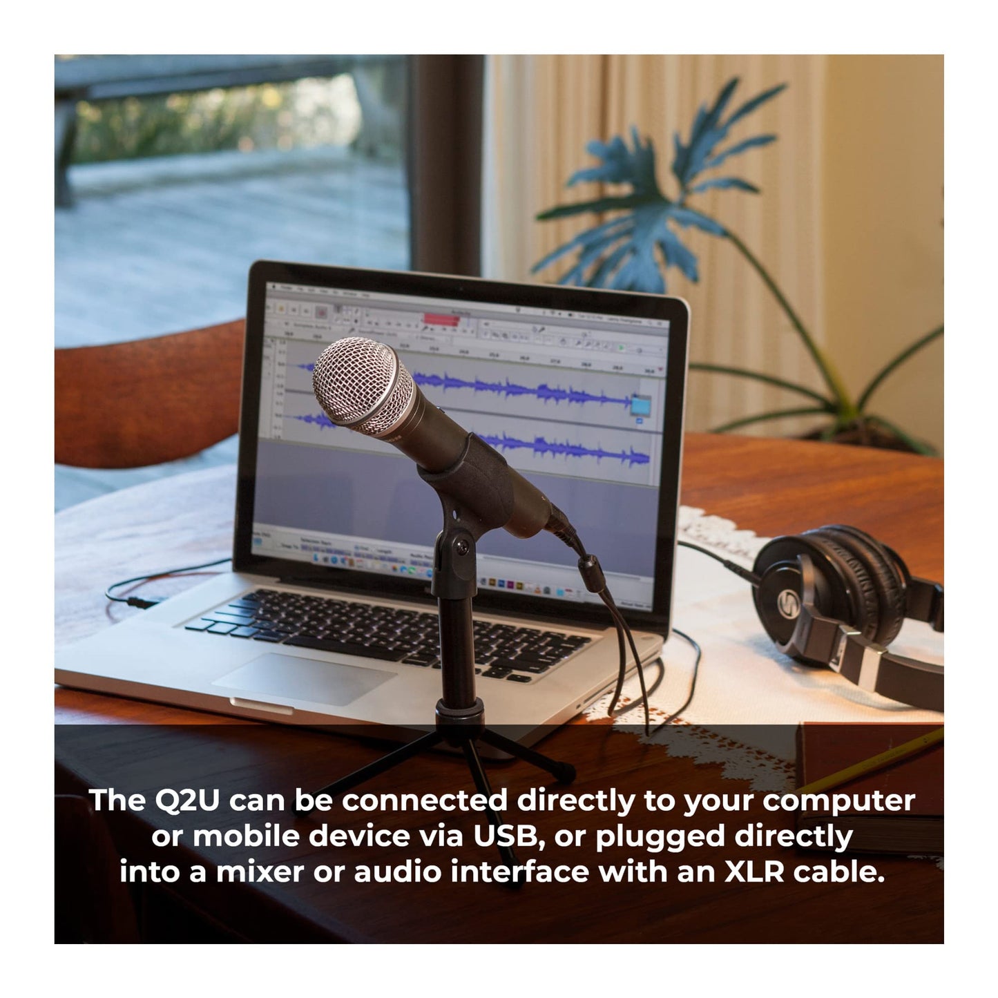 SAMSON Q2U USB/XLR Dynamic Microphone Recording and Podcasting Pack (Black)