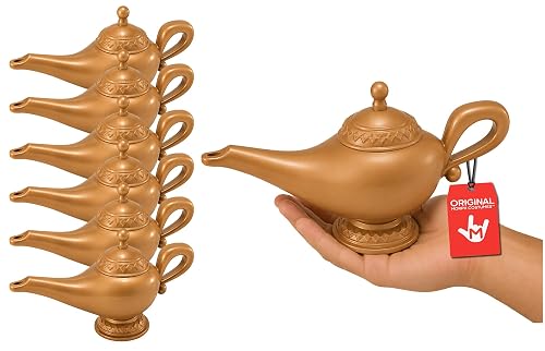Morph Plastic Magical Wish Lamp Prop 6 Pack, Gold, One Size