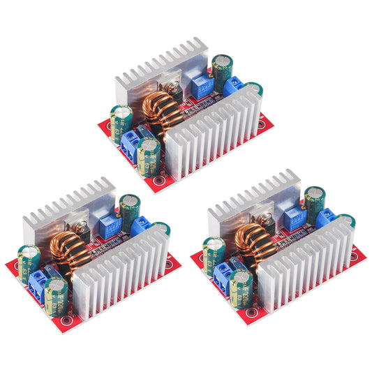 QCCAN 3PCS DC 400W 15A Step-up Module Boost Converter Constant Current Power Supply LED Driver 8.5-50V to 10-60V Voltage Charger Step Up Module