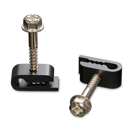 THE CIMPLE CO - Mini Wire Cable Clips, Electrical Wire Cable Clip, 1/10 in (3 mm) Screw Clip and Fastener, Black (50 Pieces per Bag)