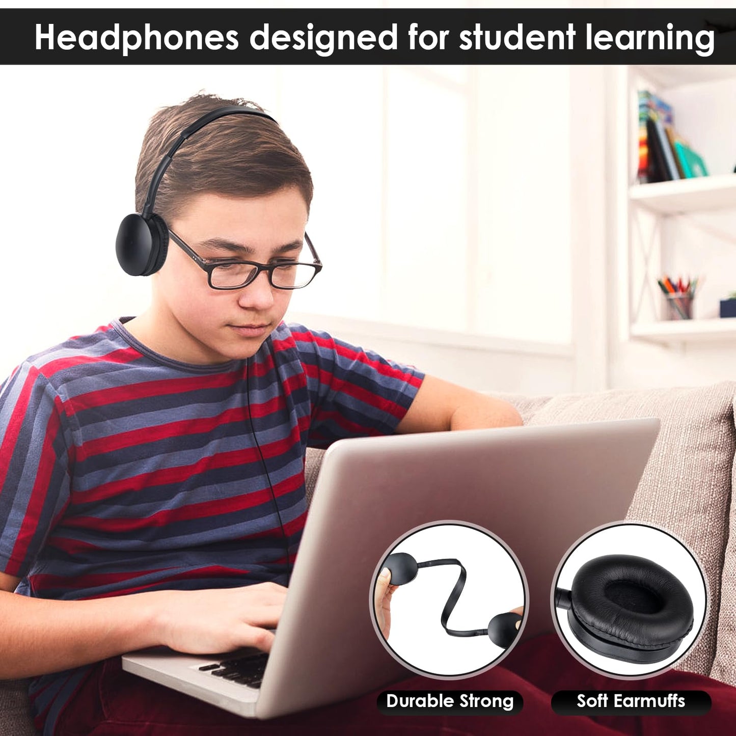 ZNXZXP Headphones Bulk 100 Pack for School Classroom Student Children