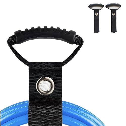 17" (2-Pack) Easy-Carry Storage Straps Heavy Duty Hook, Cord Organizer with Handle for Pool Hoses, Garden Hoses, for Boat RV Garage Organization Tool