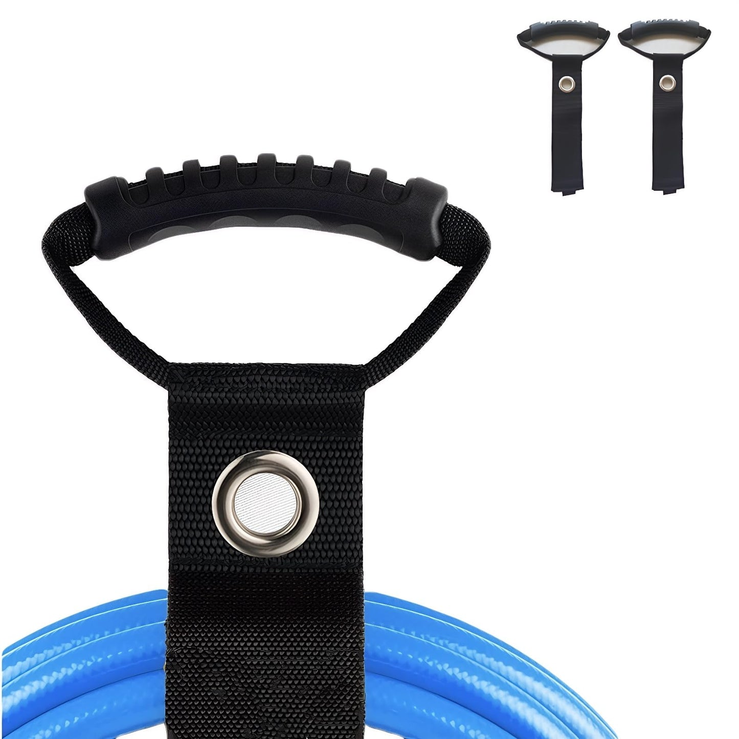 17" (2-Pack) Easy-Carry Storage Straps Heavy Duty Hook, Cord Organizer with Handle for Pool Hoses, Garden Hoses, for Boat RV Garage Organization Tool
