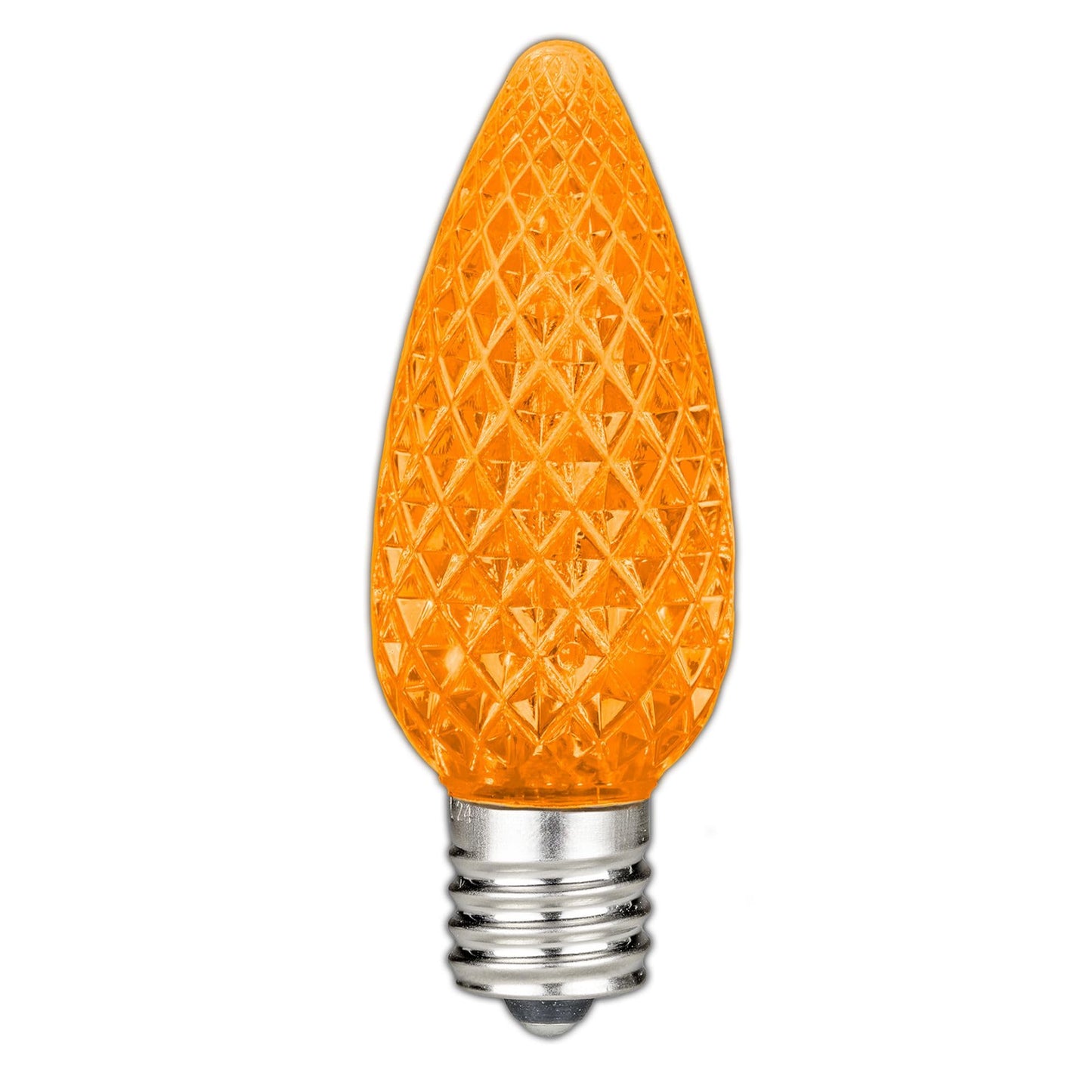 Novelty Lights 25 Pack Orange C9 LED Faceted Christmas Replacement Bulbs