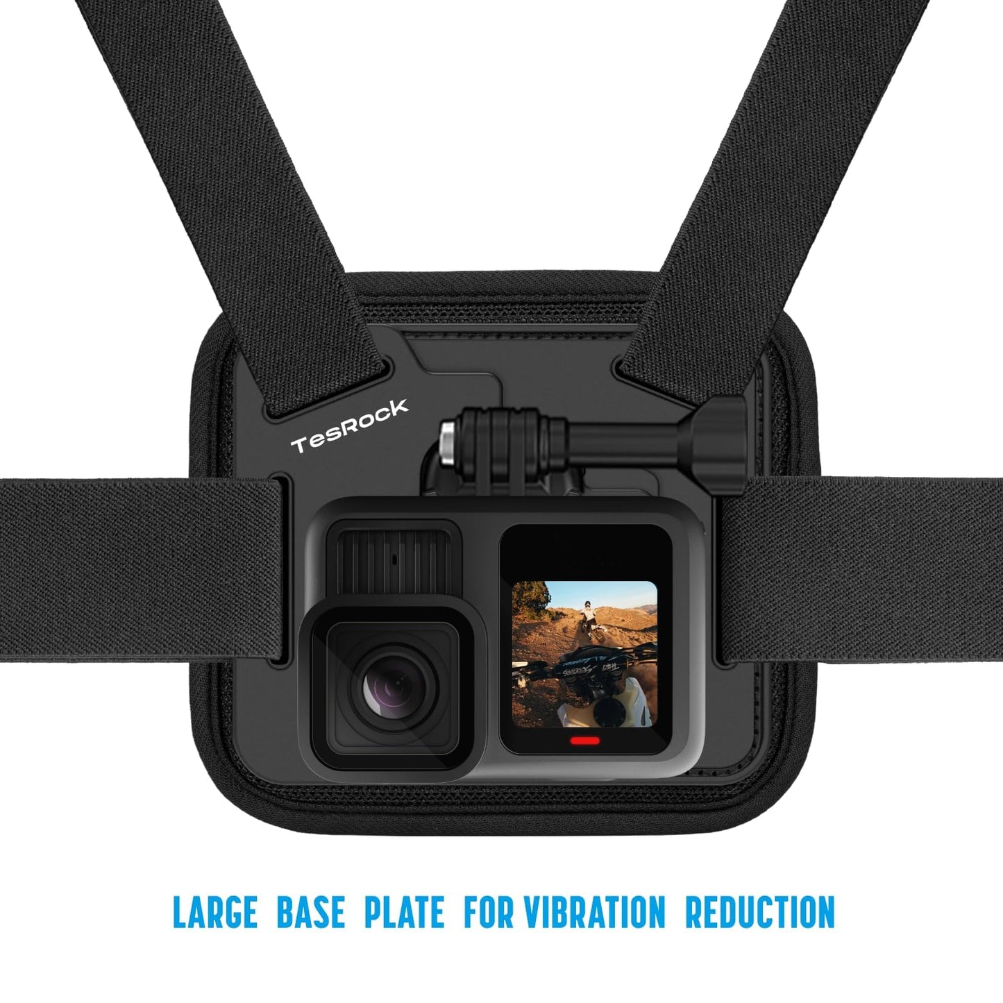 TesRock Chest Mount Harness Chest Strap Compatible with GoPro DJI Osmo AKASO Action Cameras, Comfortable and Stable Chesty for Go Pro Max Hero 13 12