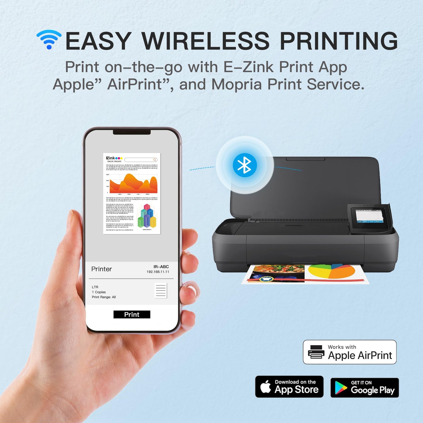 E-Z Ink 1260 Color Printer with Scan, Copy and Auto 2-Sided Printing - Black, Medium