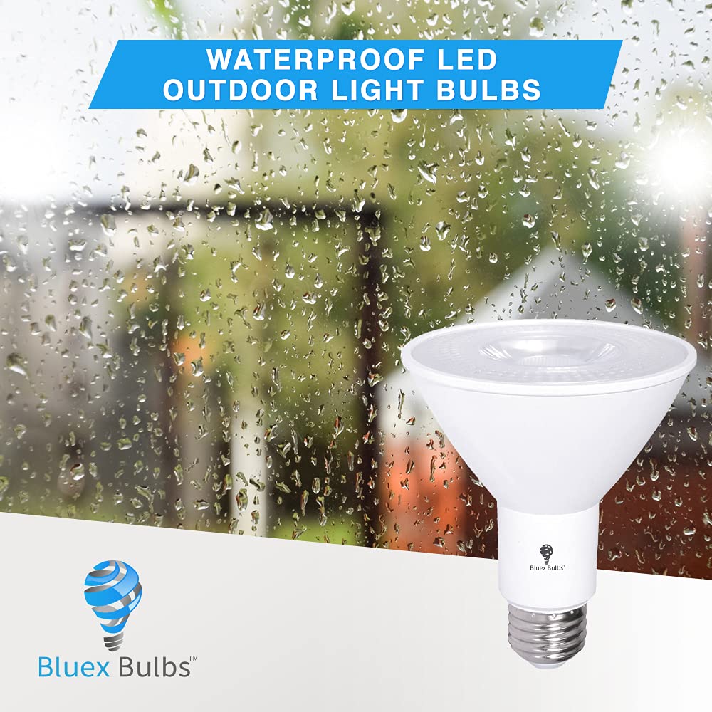 2 Pack PAR30 Outdoor LED Flood Light Bulb 12W 100 Watt Equivalent 900 Lumens Dimmable Waterproof E26 3000K Warm White LED Flood Light Bulbs