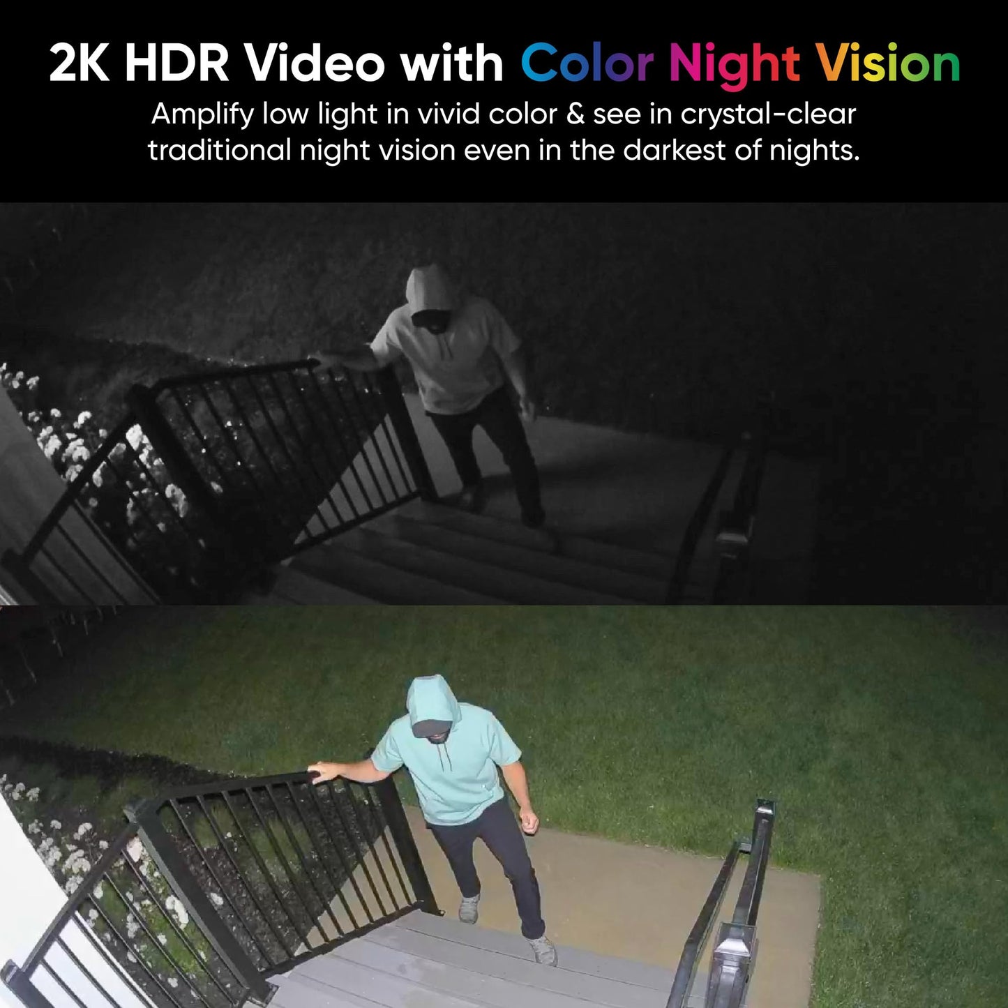 WYZE Battery Cam Pro, Wireless, No Hub, 2K HDR IP65 Outdoor/Indoor Smart Security Camera, Color Night Vision, Integrated Spotlight & Siren