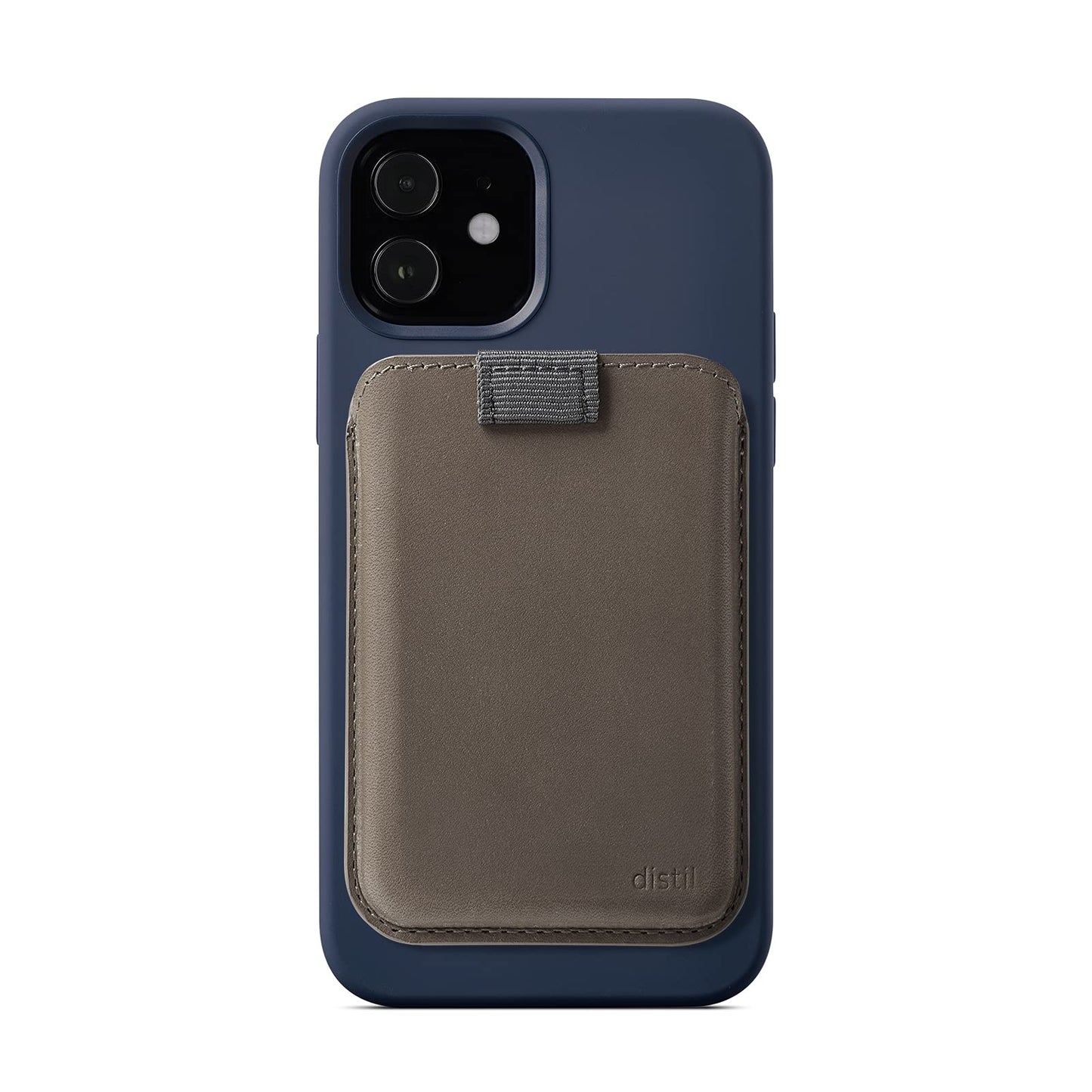 Distil Union Wally Junior | Apple MagSafe-Compatible Wallet, Leather Card Holder for iPhone, with Quick Access Pull-Tab