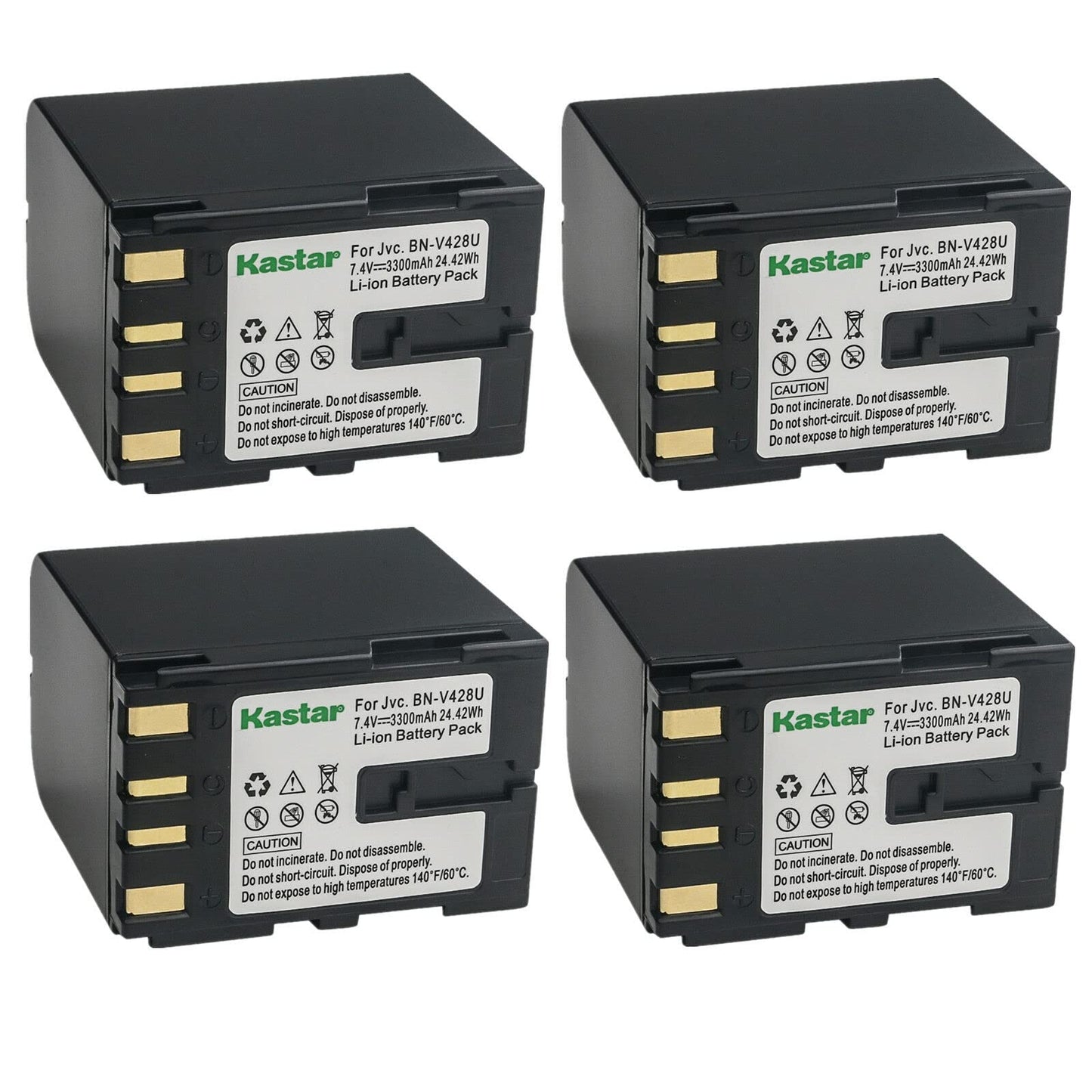 Kastar BN-V428 Battery 4-Pack Replacement for JVC GR-DVL700, GR-DVL707, GR-DVL710, GR-DVL715, GR-DVL720, GR-DVL722, GR-DVL725, GR-DVL728, GR-DVL765