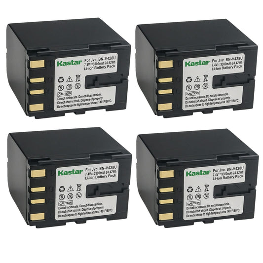 Kastar BN-V428 Battery 4-Pack Replacement for JVC GR-DVL700, GR-DVL707, GR-DVL710, GR-DVL715, GR-DVL720, GR-DVL722, GR-DVL725, GR-DVL728, GR-DVL765