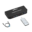 gofanco 2 Port 4K 60HZ DisplayPort KVM Switch with USB 3.0 - DisplayPort 1.4, 4K @60Hz 4:4:4, HDR, HDCP 2.2/1.4, USB Keyboard/Mouse, USB 3.0 Hub, MIC