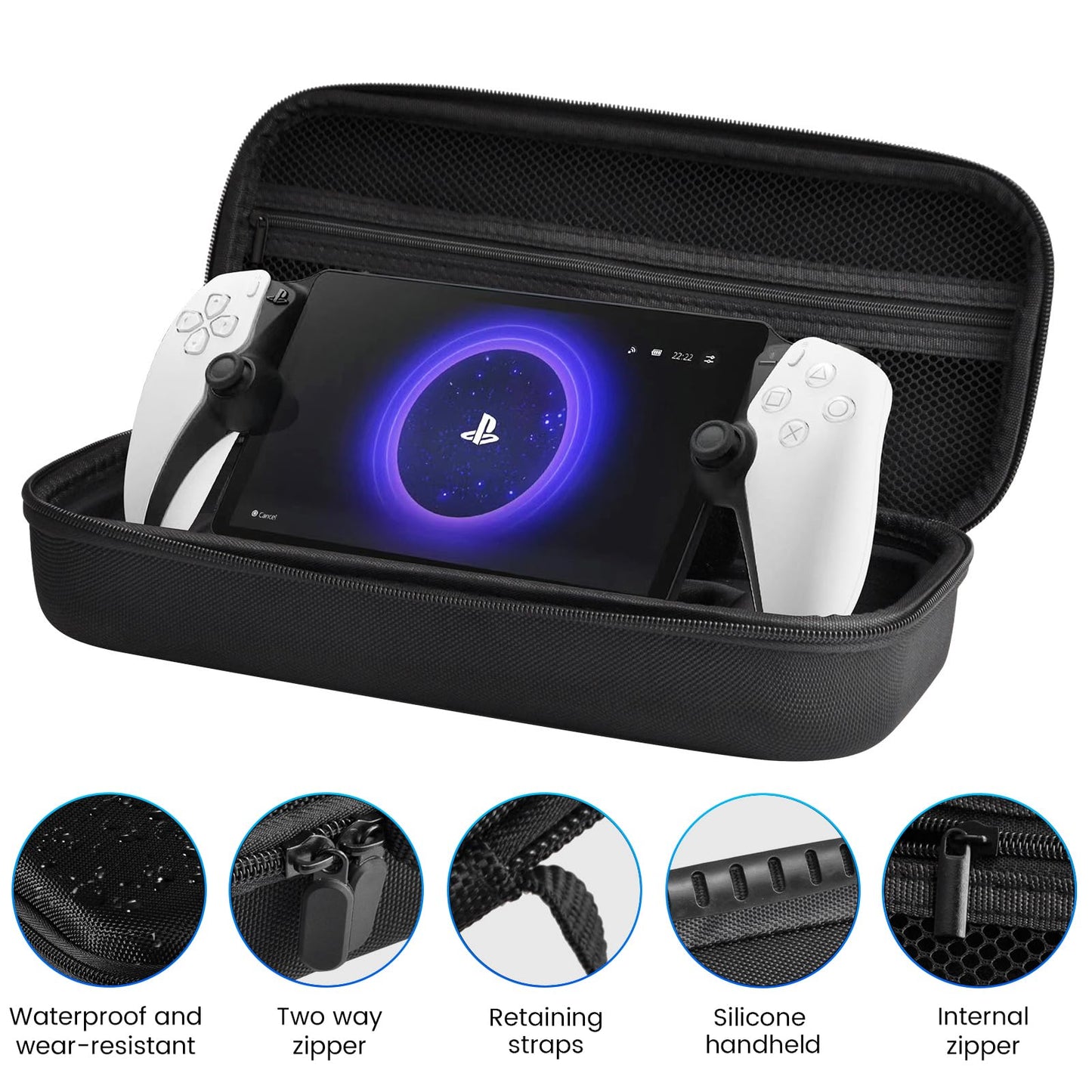 Fibete Carrying Case for Playstation Portal, Travel Carry Handle Portal Protective Case Storage Bag for Playstation 5 Portal Remote Player(Case