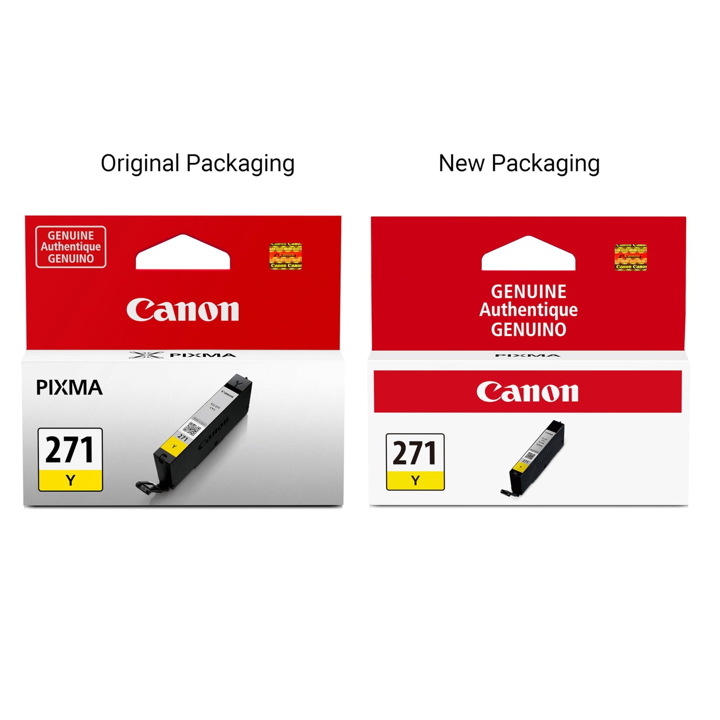 Canon CLI-271 Genuine Yellow Ink Tank, Compatible with MG6820, MG6821, MG6822, MG5720, MG5721, MG5722, MG7720, TS5020, TS6020, TS8020, and TS9020