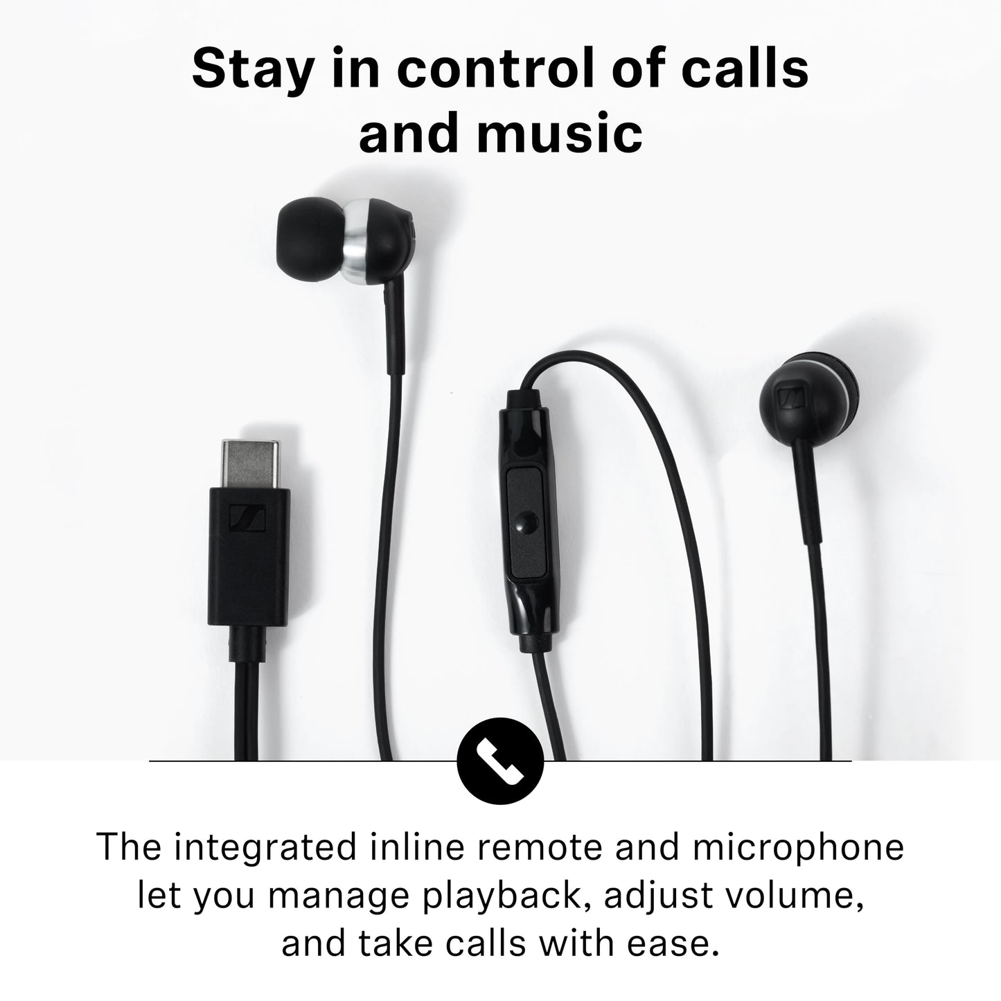 Sennheiser CX 80U in-Ear Headphones with in-line One-Button Smart Remote - Sakura