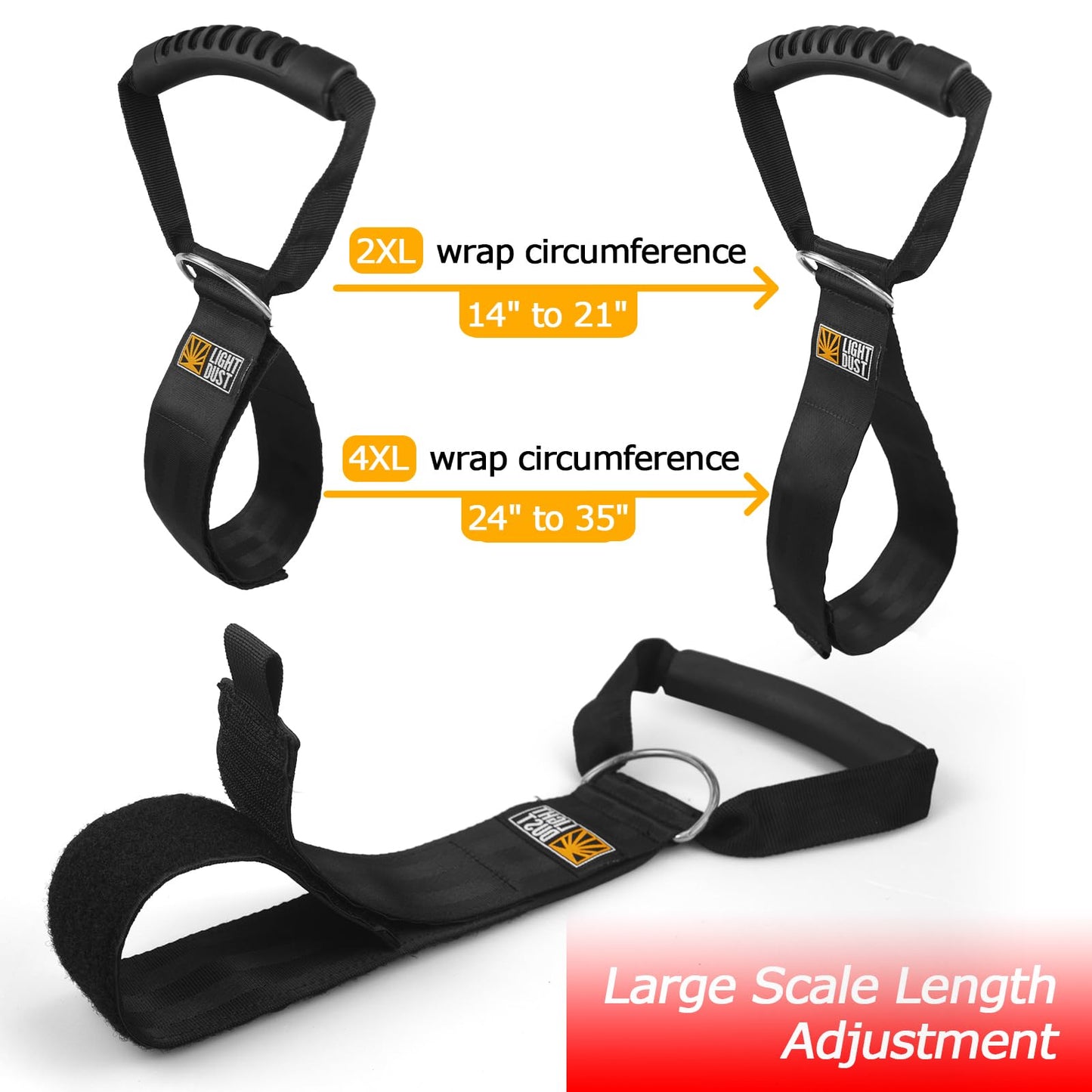 Hanging Extension Cord Holder - 4Pack 22" 35" Handle Wrap Straps with S Hooks Heavy Duty Garage Organizer Tool Hangers - Garden Hose Power Electrical
