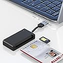 SIM Card Adapter and CAC Reader Military 2 in 1 for SIM/CAC/IC/PIV/ID/ATR/Contact Chip Card, CAC Card Reader Military, Smart Card Reader DOD Military
