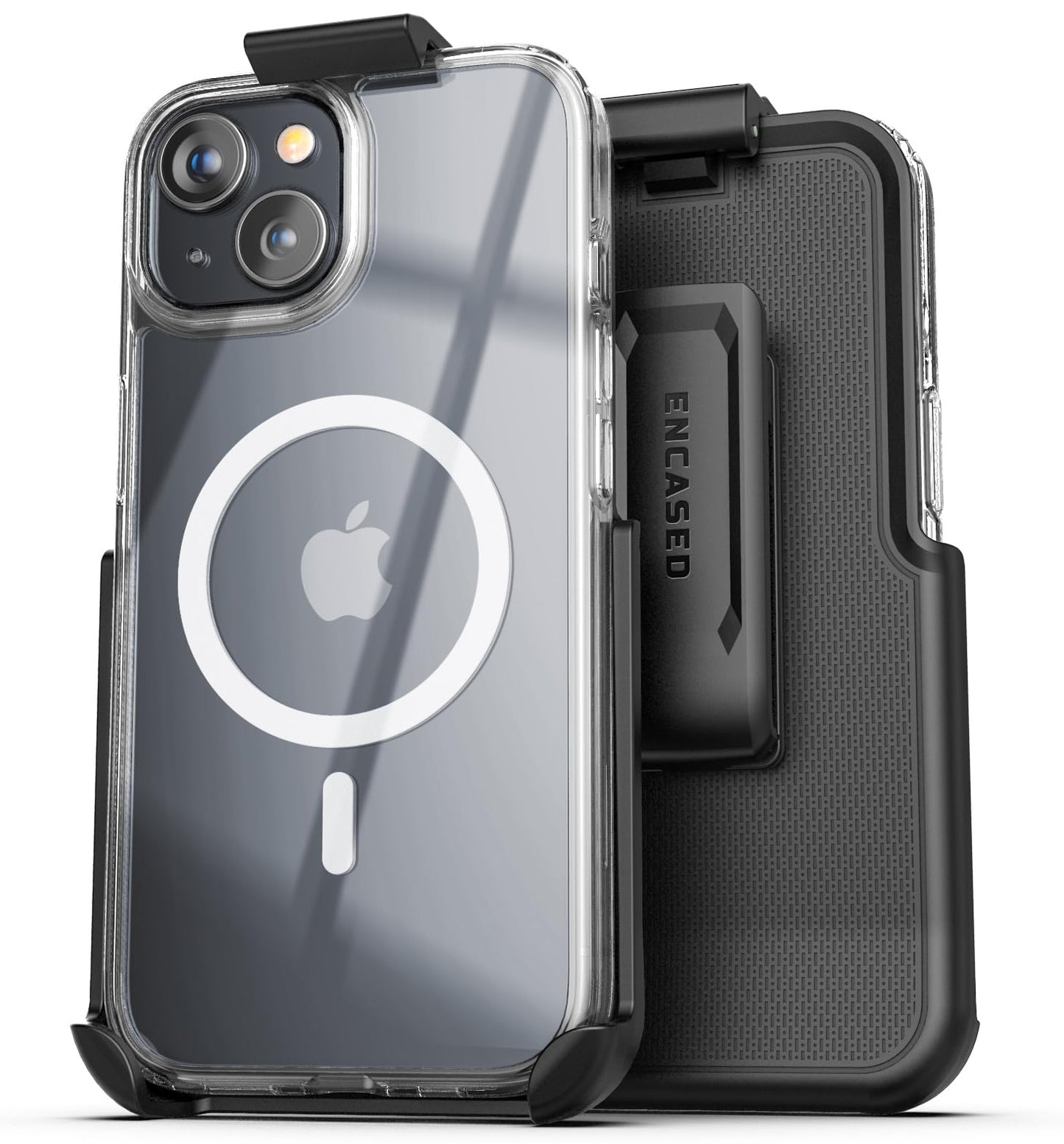 Encased Magnetic Case Compatible with iPhone 15 with Belt Clip Phone Holster (iPhone 15)