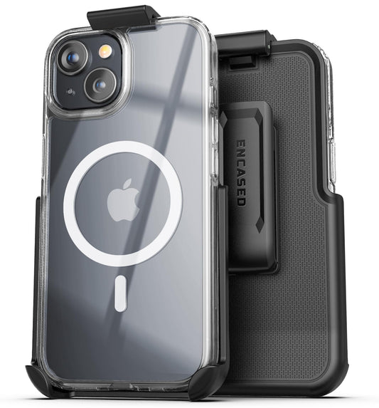 Encased Magnetic Case Compatible with iPhone 15 with Belt Clip Phone Holster (iPhone 15)