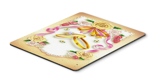 Caroline's Treasures APH0604MP Wedding Rings Mouse Pad, Hot Pad or Trivet for Home Office Gaming Working Computers Laptop Mouse Mat,Washable Large