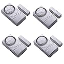 Wireless Home Security burglar alarm, Magnetic Sensor Door Window Alarm, Super Loud 110dB, Pool Door Alarm for Kids Pack of 4