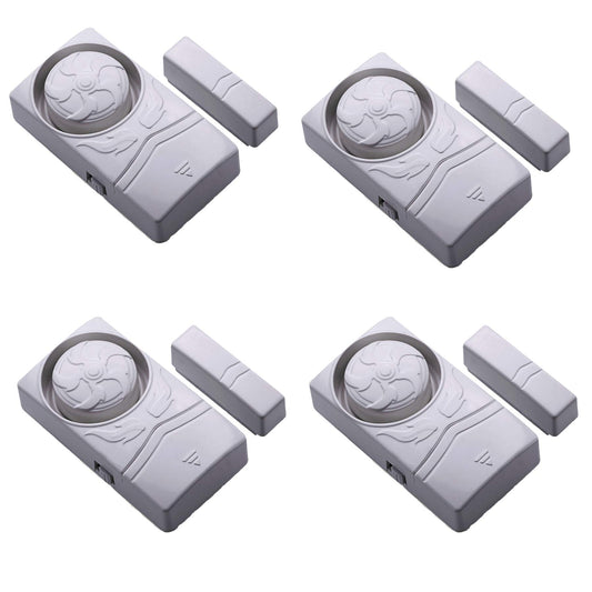 Wireless Home Security burglar alarm, Magnetic Sensor Door Window Alarm, Super Loud 110dB, Pool Door Alarm for Kids Pack of 4