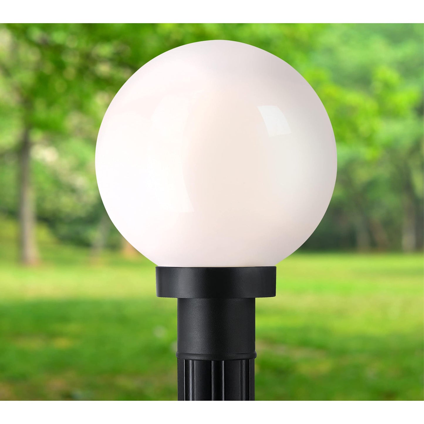 Westinghouse 6123000 Traditional One Light Post-Top Lantern, Black Finish, Opal Acrylic Globe