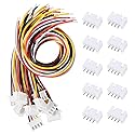 Alinan 20pcs JST-XH2.54mm 4 Pin Connector Kit, Included 10pcs Mini 4 Pin 26AWG Female Connector Plug with 200mm Cable Wire and 10pcs Micro 4Pin Male