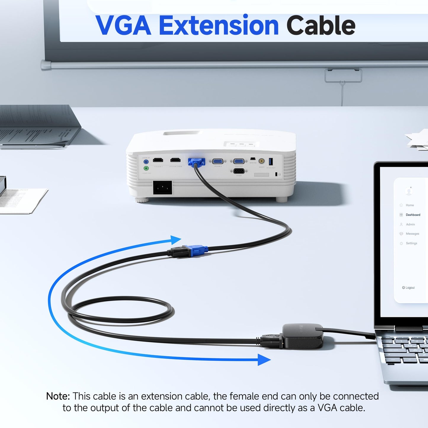 Cable Matters VGA Extension Cable (VGA Cable Male to Female) - 6 Feet, Not Dual Male Cord, Not for DB9/Serial Use