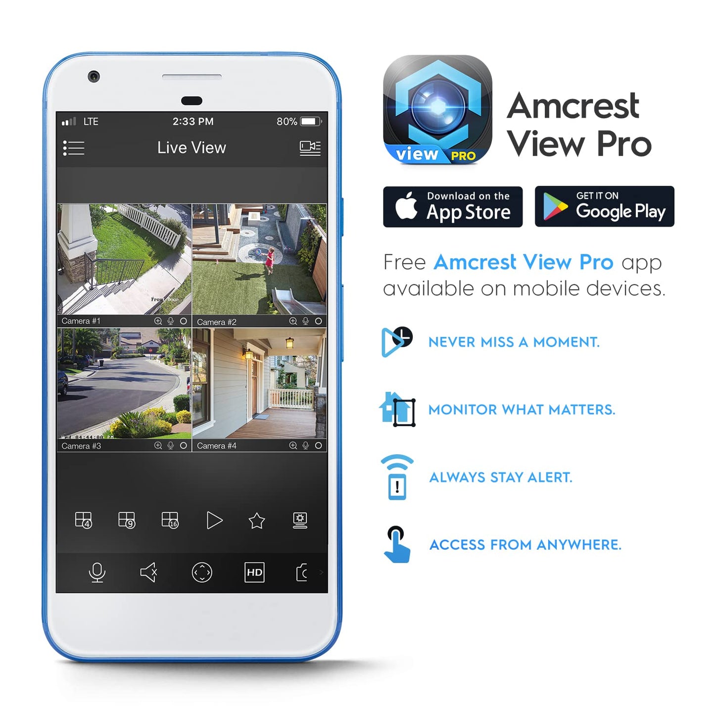Amcrest Refurbished 5MP Turret POE Camera, Outdoor IP Camera POE with Mic/Audio, 5-Megapixel Security Surveillance Cameras, 132° FOV, IP67, MicroSD
