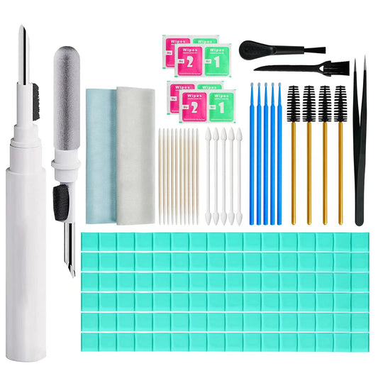 MUIIGOOD Airpods Cleaner Kit 221 Pcs Earbud Cleaning Putty Remove Ear Wax Phone Cleaning kit Cleaner Pen Brush Microfiber Cloth for Airpods Pro/1/2/3