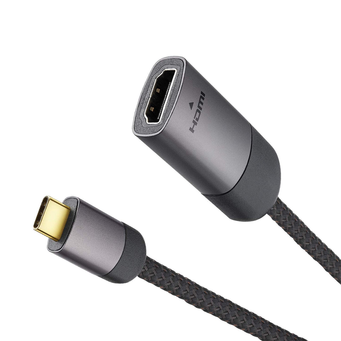 USB C to HDMI Adatper 23cm - 4K 60Hz - 24K Gold Plated Connectors, USB 3.1 & Thunderbolt 3 Compatible with MacBook Pro, iPad Pro, iMac 4K / 5K / Pro