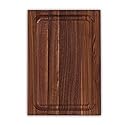 John Boos BBQ Series Rectangular Wooden Walnut Cutting Board 18”x12” - 1.5” Thick, 7-lb Reversible Butcher Block with Juice Groove, Edge-Grain…