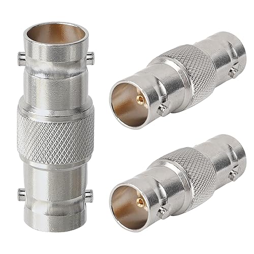 MOOKEERF 3PCS SDI Connector BNC Adapter 75 Ohm BNC Female to Female Barrel Connector for HD-SDI/3G-SDI/4K/8K SDI Video Camera Cable