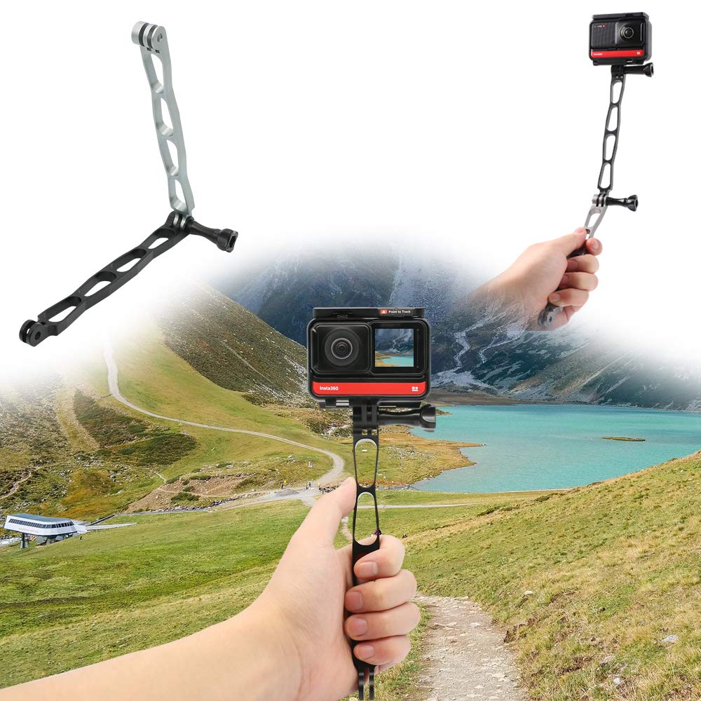 SUREWO Aluminum Alloy Extension Arm Metal Pole Mount Extension Stick Mount Compatible with GoPro Hero 13/12/11/10/9/8/7/6/5