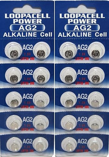 LOOPACELL 20 X AG2 Alkaline Button Cell Batteries