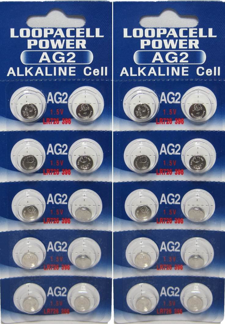 LOOPACELL 20 X AG2 Alkaline Button Cell Batteries