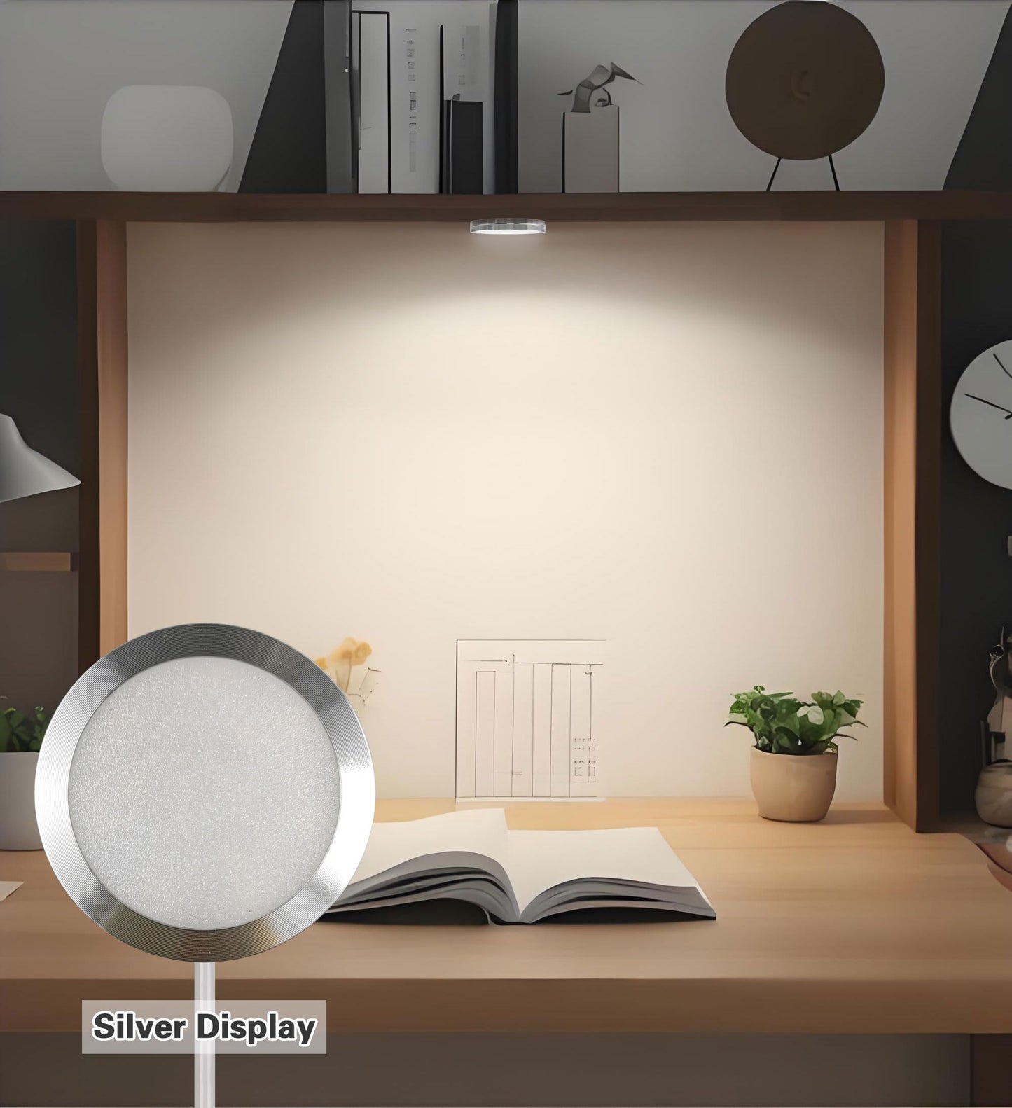 LED Spotlight with Switch Indoor Mini Ultra-Thin 5V USB 3M Adhesive Sticker Surface Mounted Under Counter Lighting Model Display Lamp Campus Desk